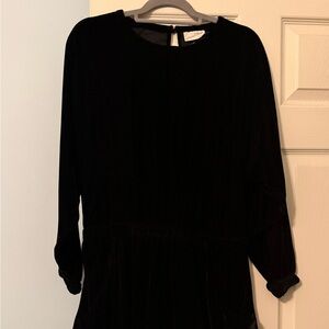 Universal Thread Velour Black Long Sleeve Dress-NWOT